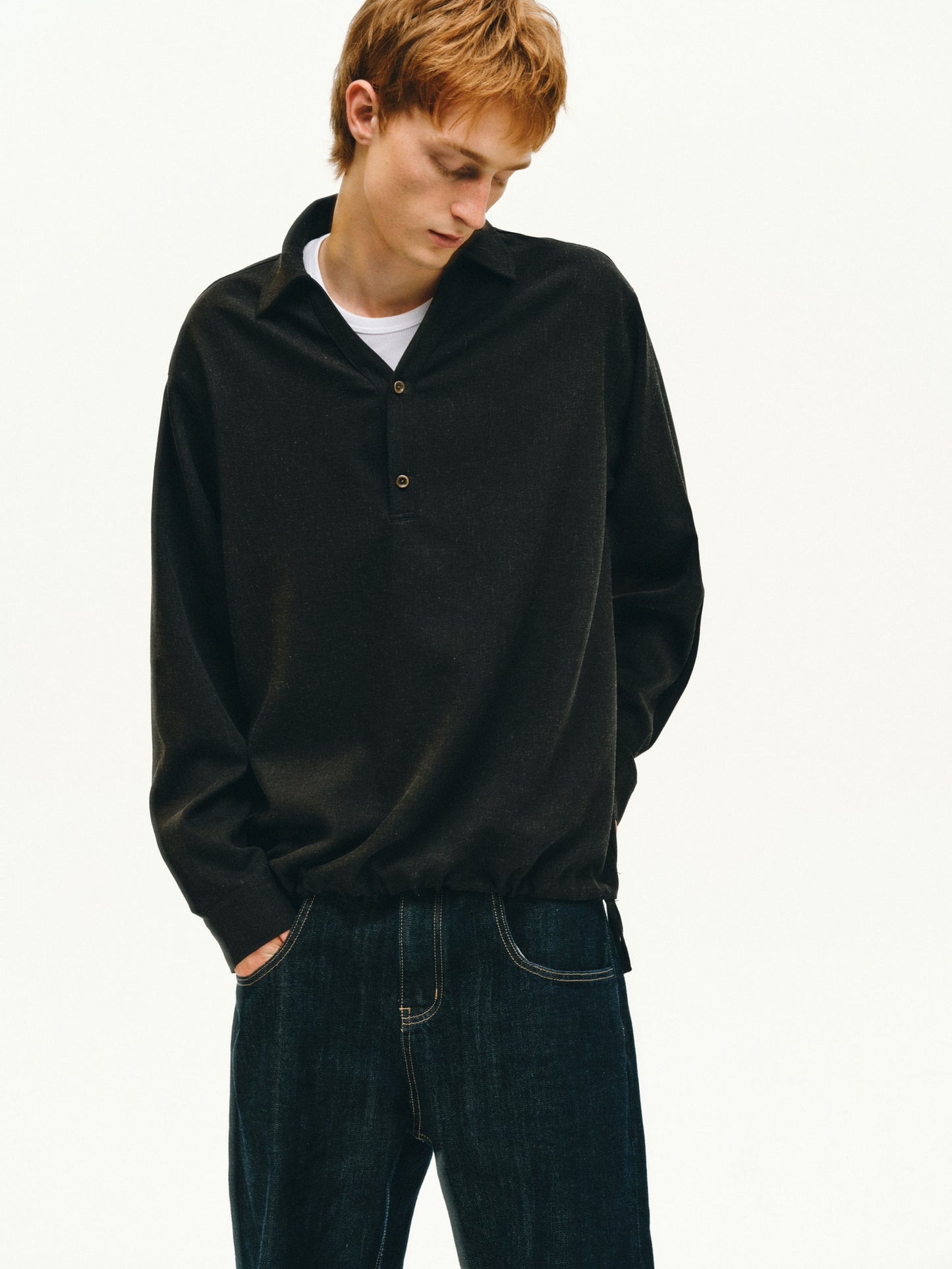 Drawstring Polo Shirt