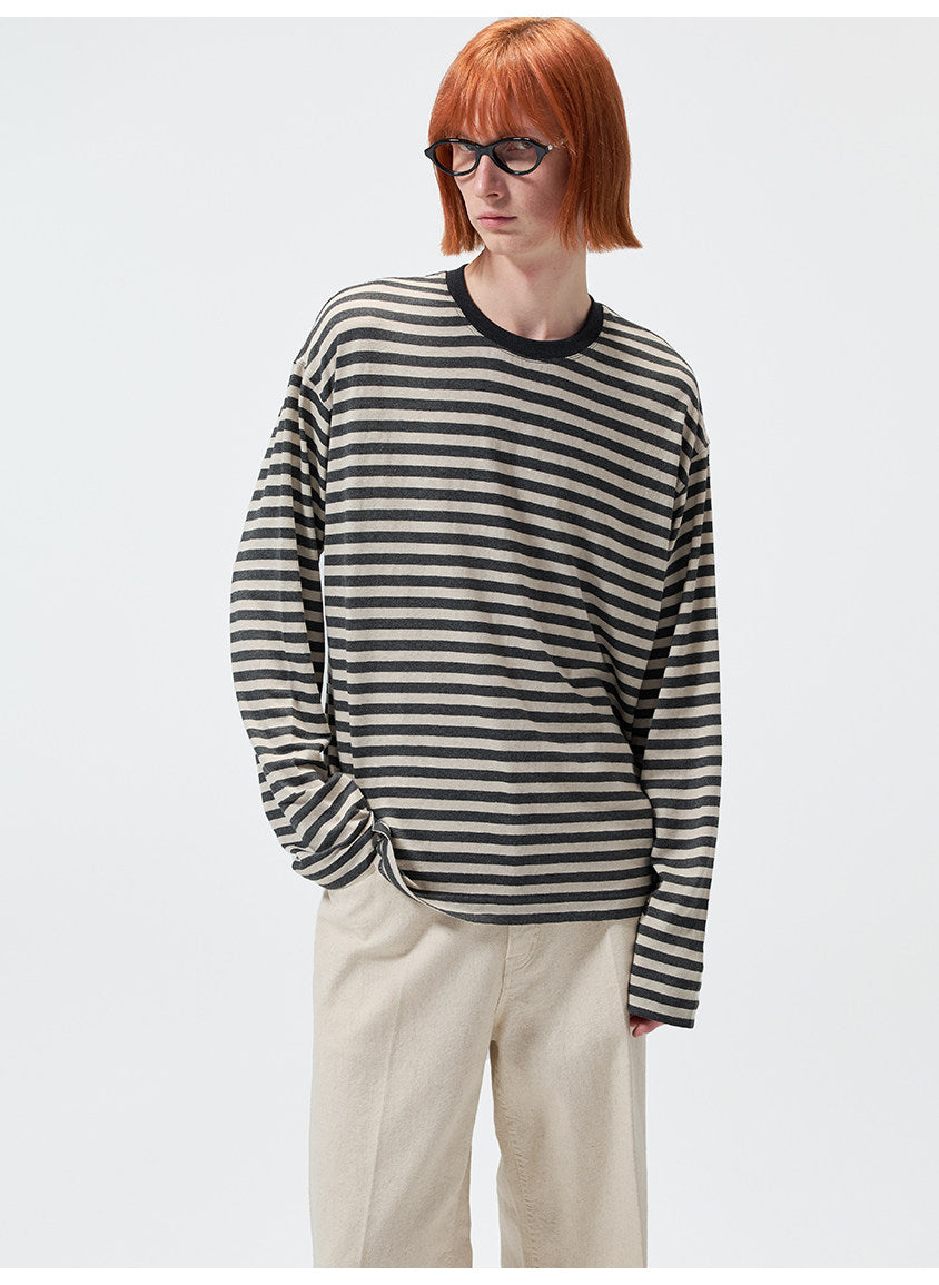 Basic Narrow Round-Neck T-Shirt