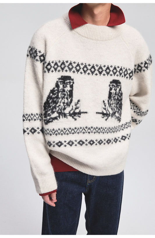 Vintage Animal Jacquard Sweater