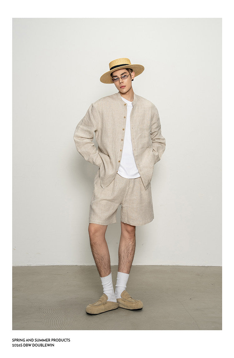Relaxed-Fit Lightweight Linen Shirt Set