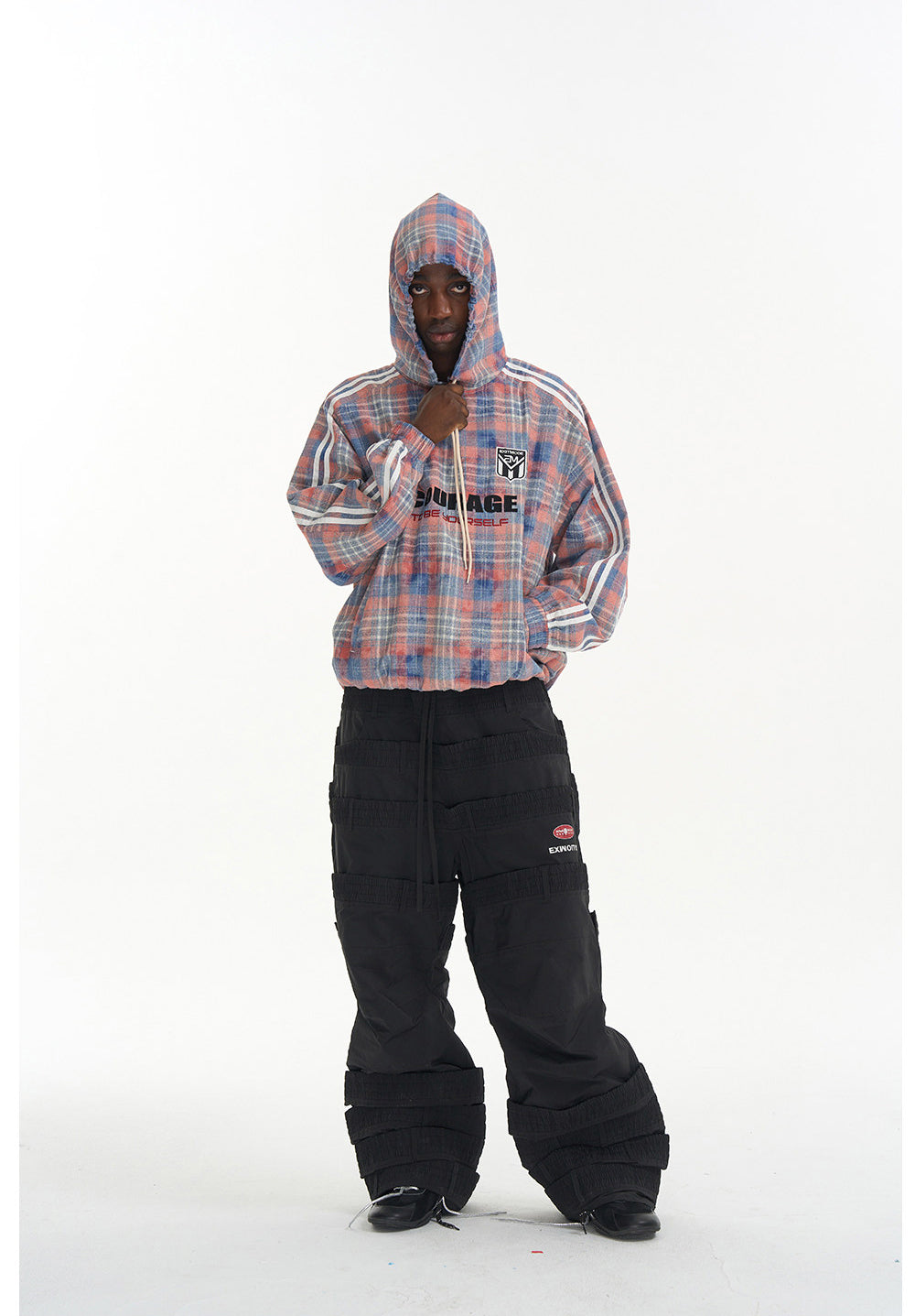 Checkered Pullover Sweatshirt