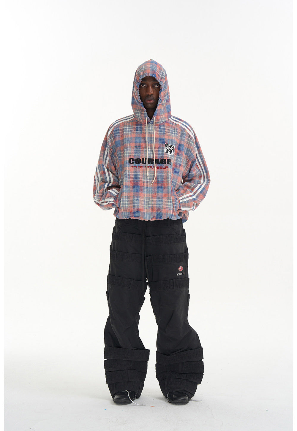 Checkered Pullover Sweatshirt