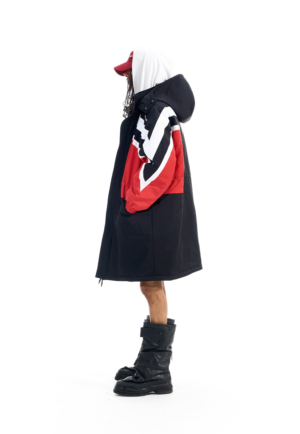 Long Detachable Hooded Cotton Jacket