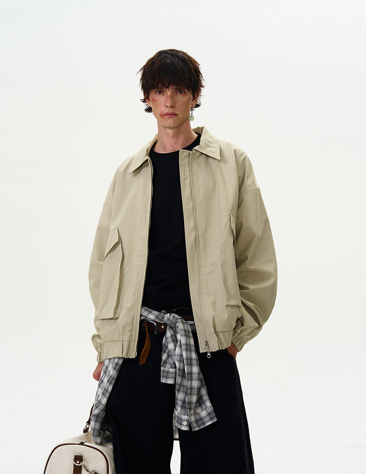 Simple Clean Fit Large Pocket Jacket