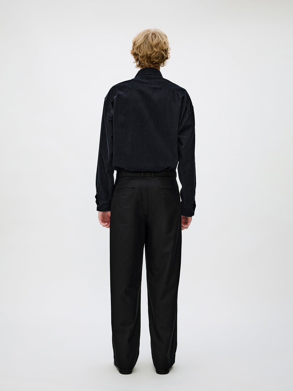 Straight-Leg Pleated Casual Pants