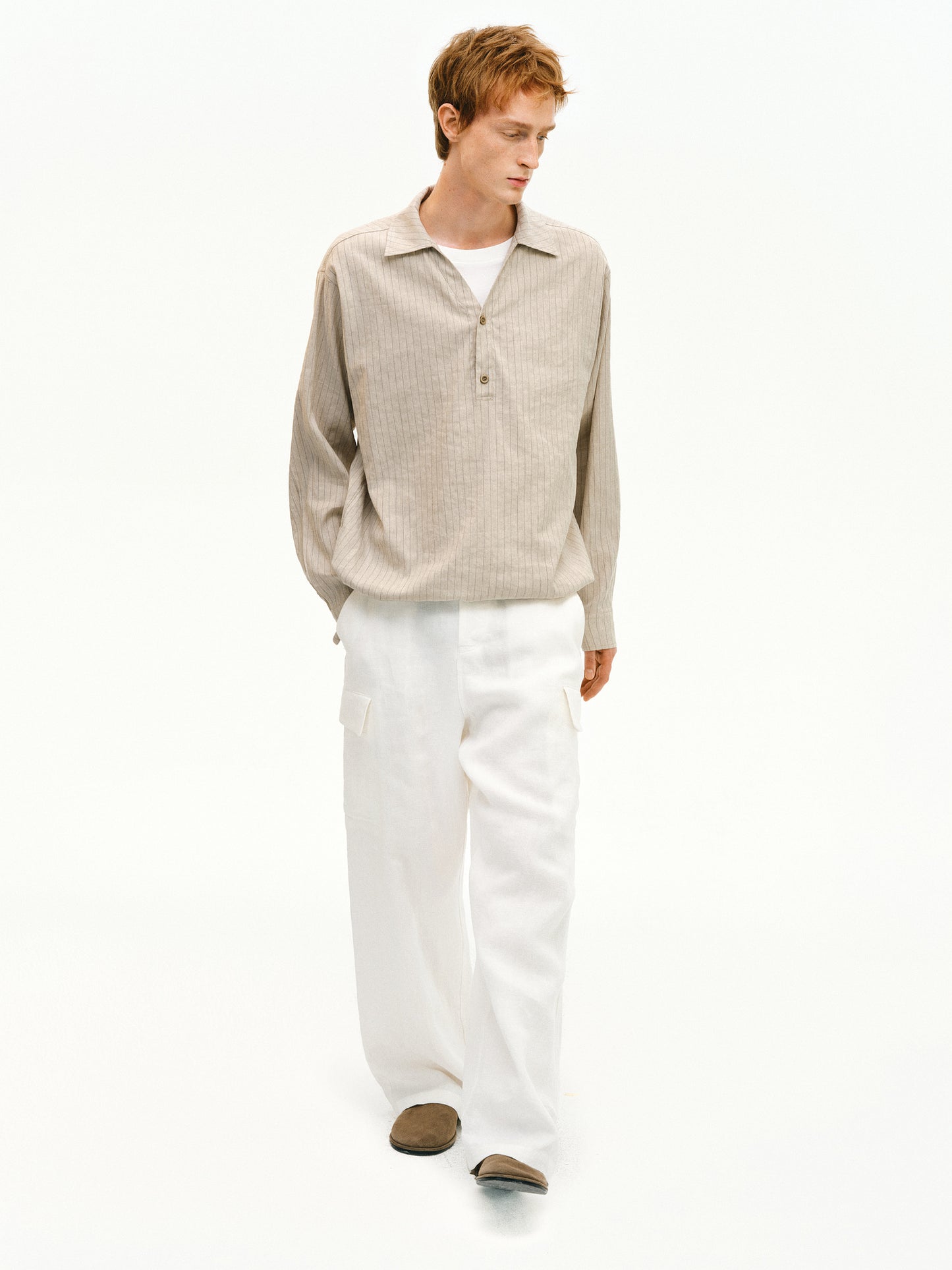 Striped Faux Two-Piece Shirt