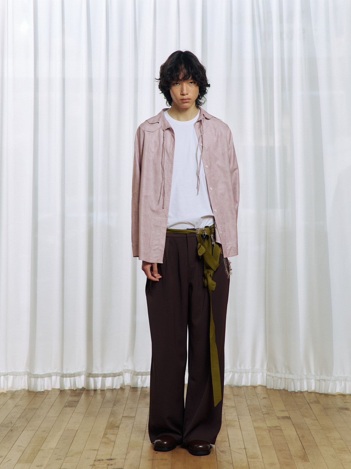 Flower Belt Casual Pants