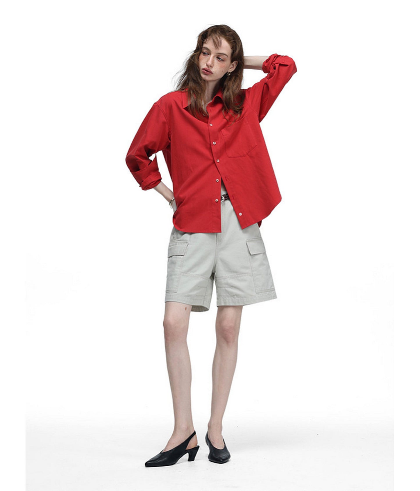 High-End Tailored Long-Silhouette Shirt