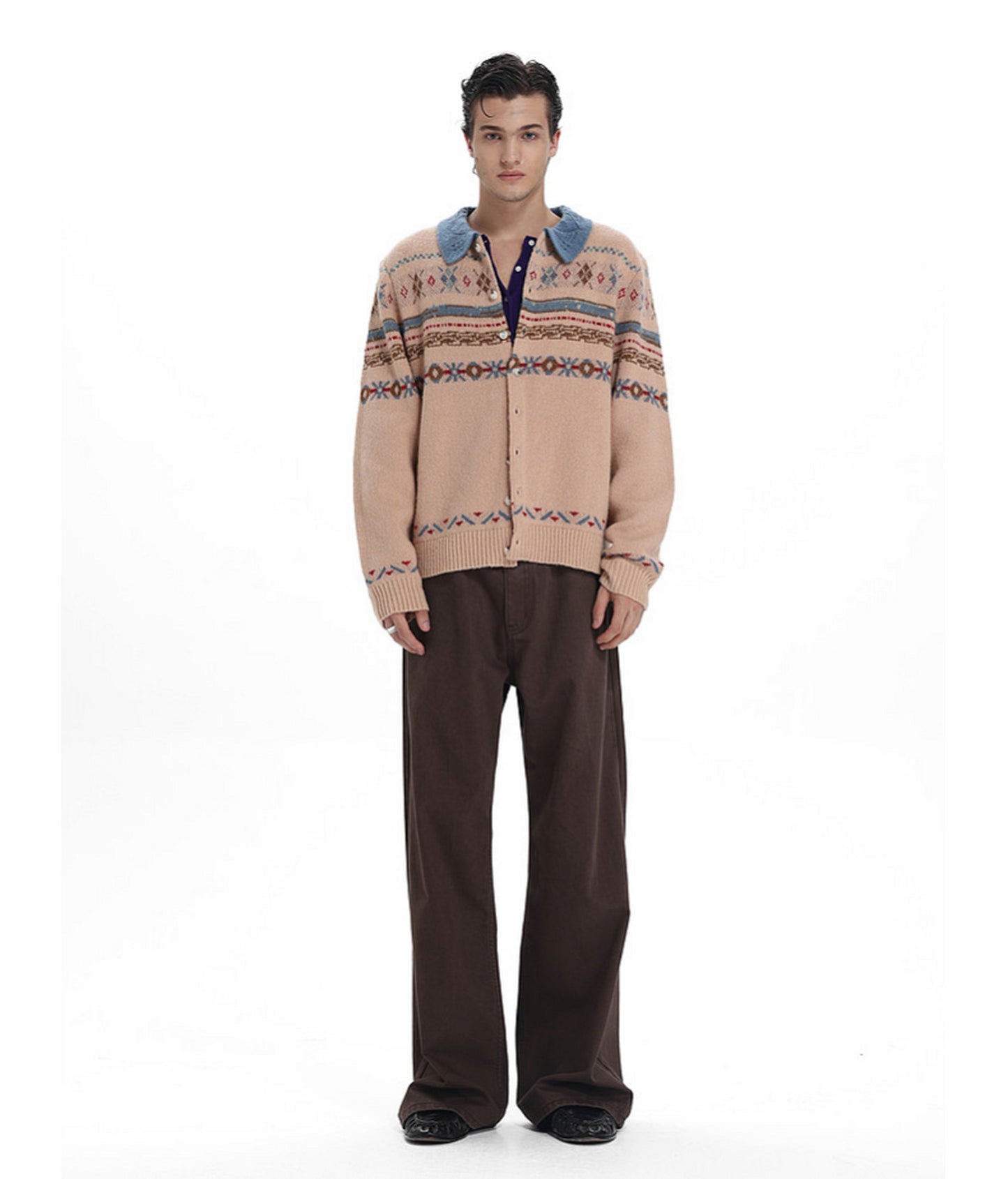 Low-Waist Straight-Leg Casual Pants