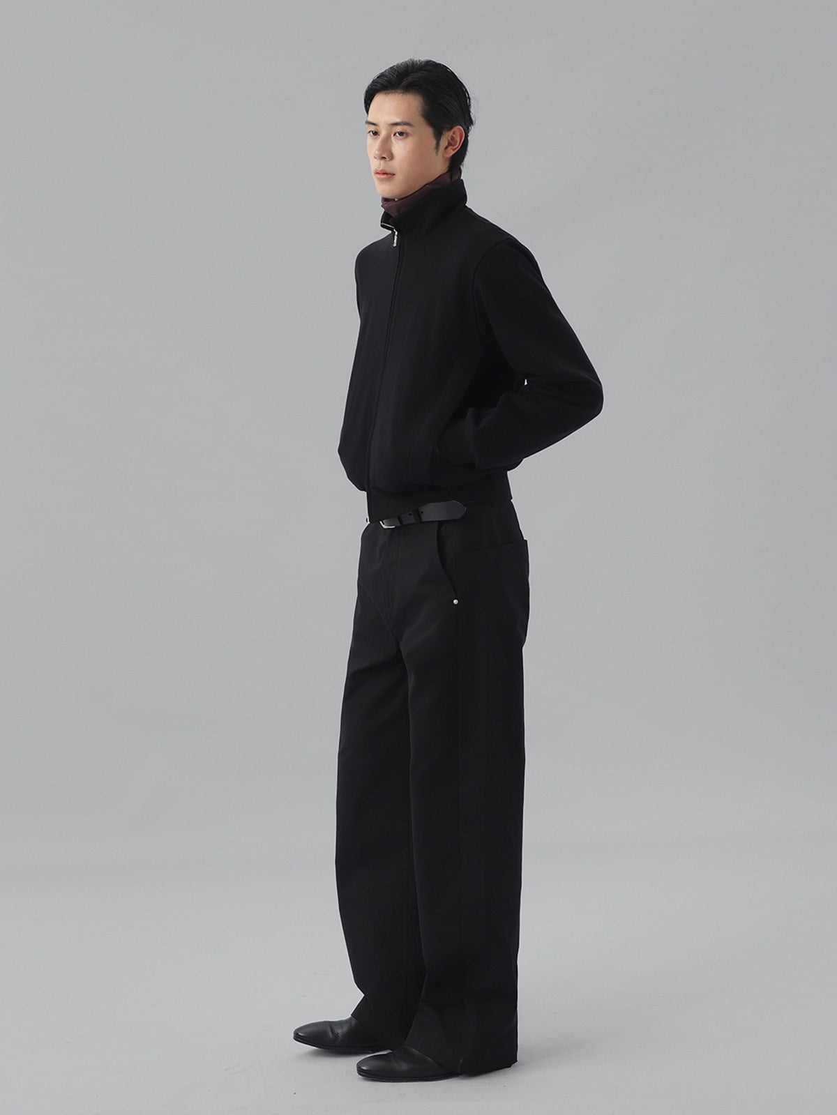 Stand-Up Collar Zip-Up Sweatshirt