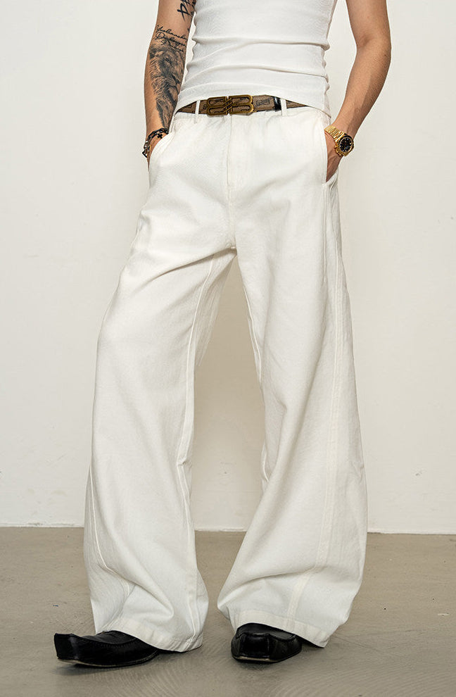 Stylish Straight-Leg White Jeans