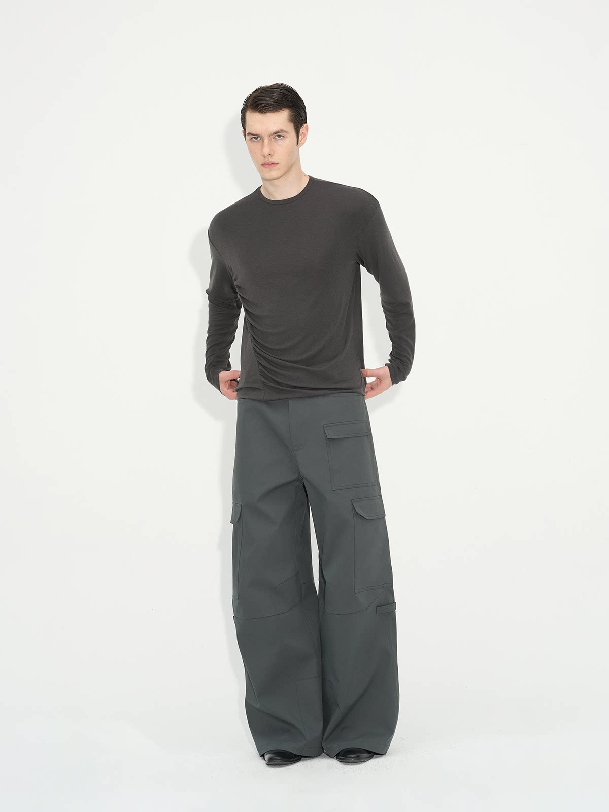 Wrinkle-processed T-shirt