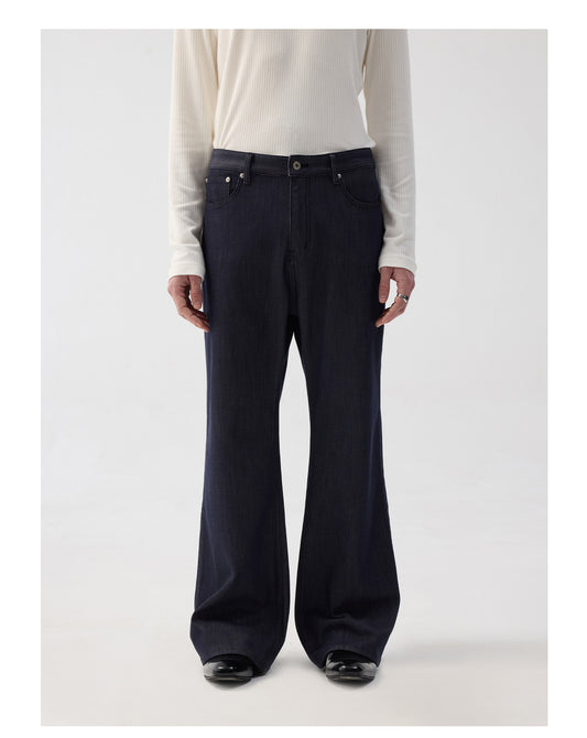 Retro Straight Raw Denim Pants