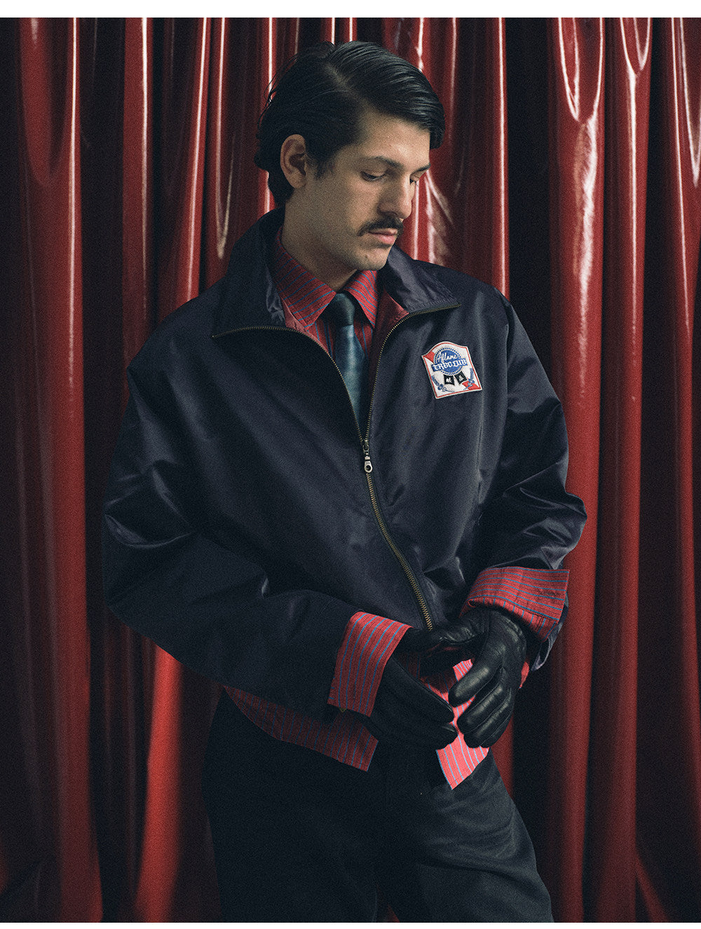 Glossy Nylon Short Jacket