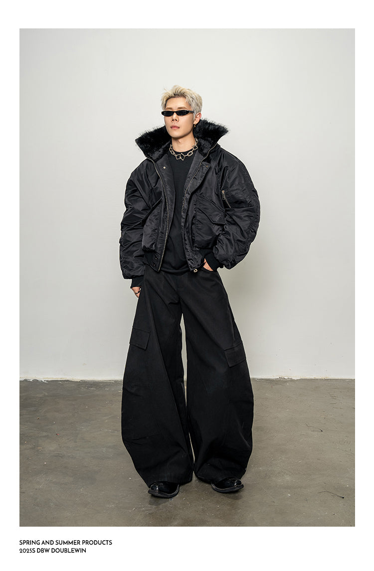 Large Fur Flight Jacket