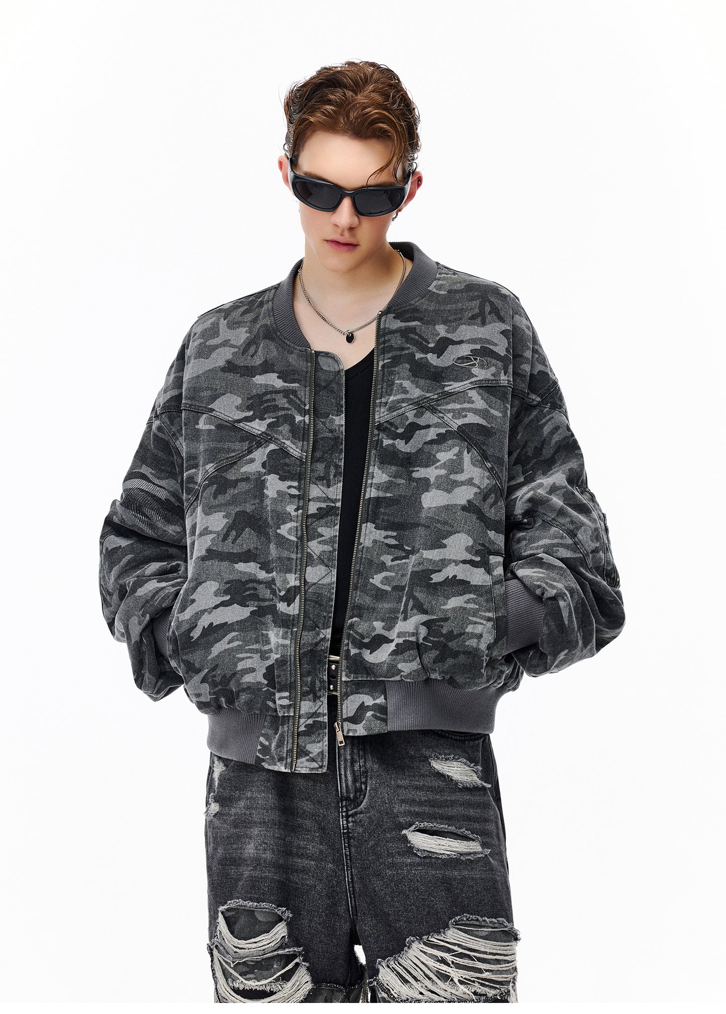 Washed Camouflage Cotton Jacket