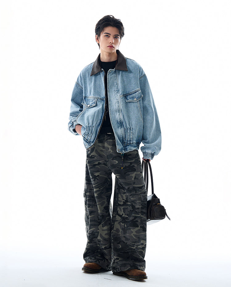 Niche Design Washed Denim Jacket