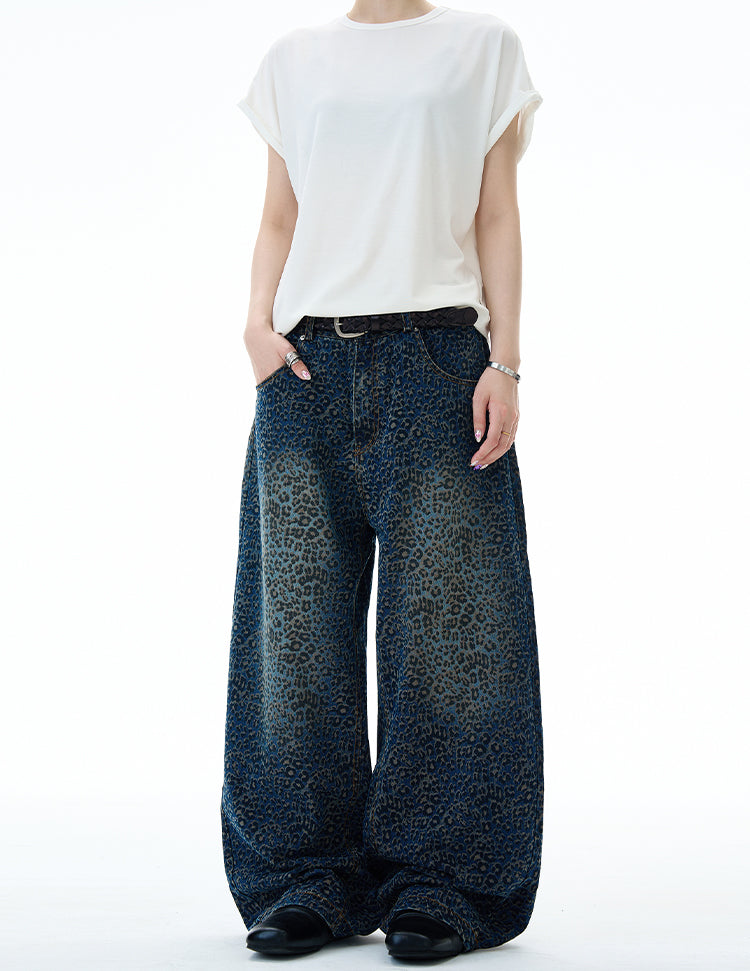 Leopard Print Shimmer Jeans