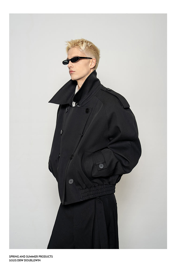 Large Lapel Trench Coat