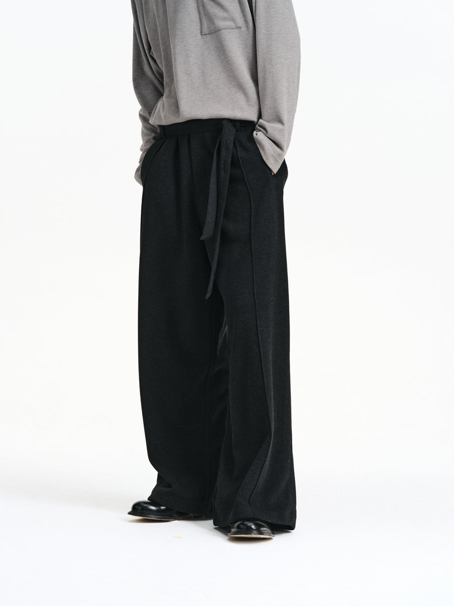 Belted Wide-Leg Pants
