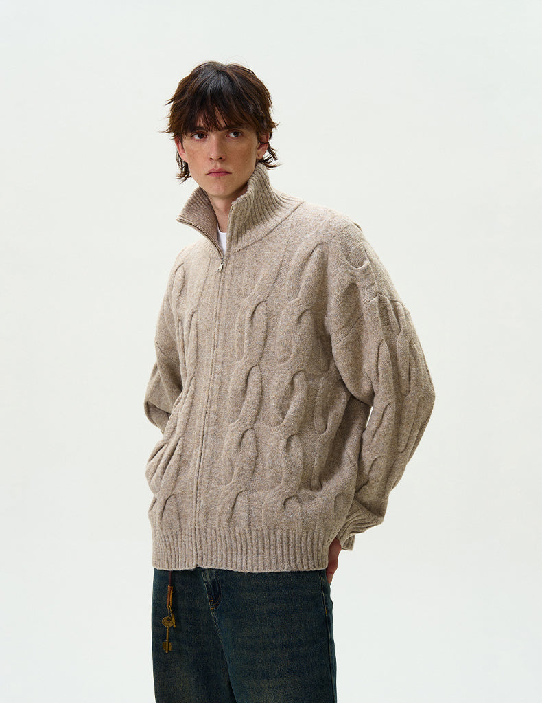 Half turtleneck cardigan