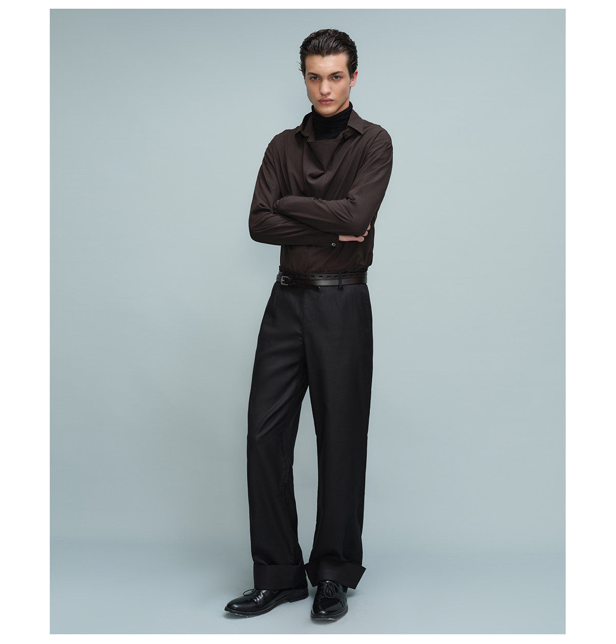 Shirt with Detachable Lapels