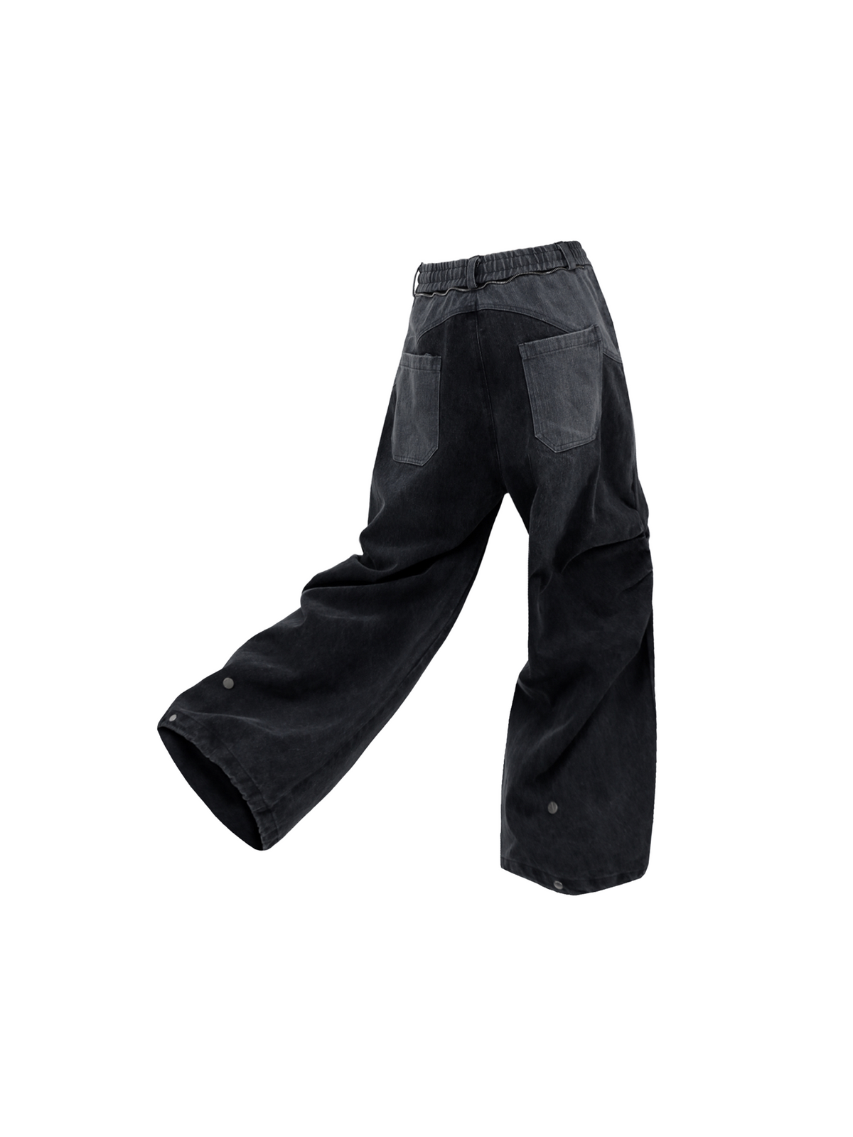 Denim Pants with a Removable Back Panel