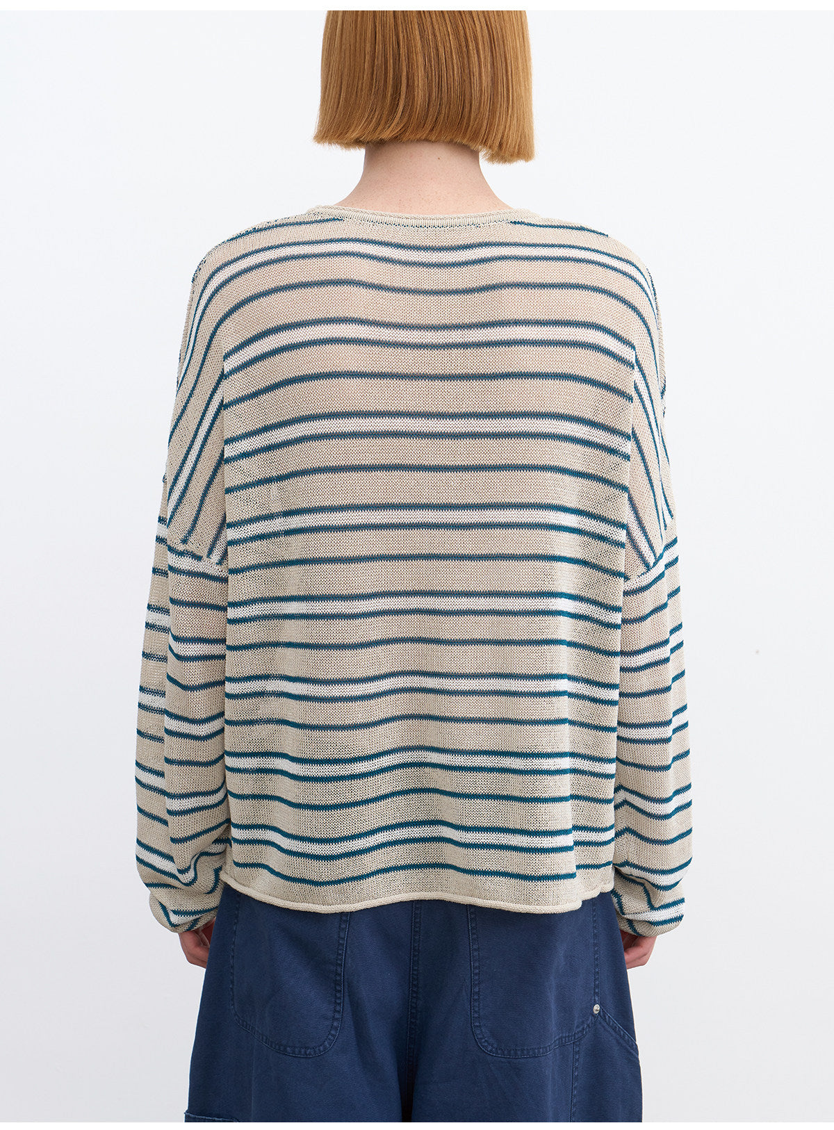 Striped Roll-Hem Knit Shirt