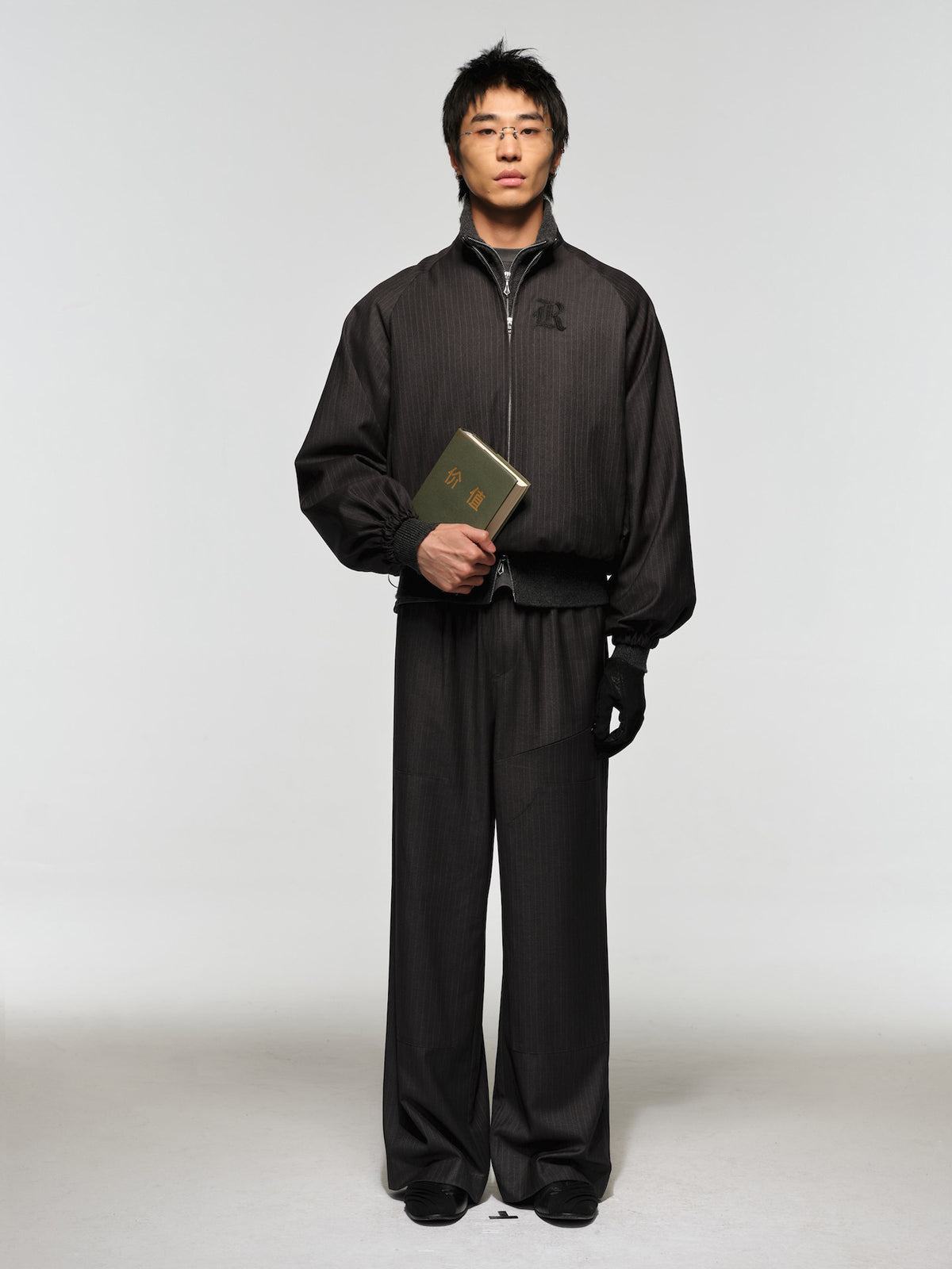 Straight-Leg Casual Pants with Elastic Waistband