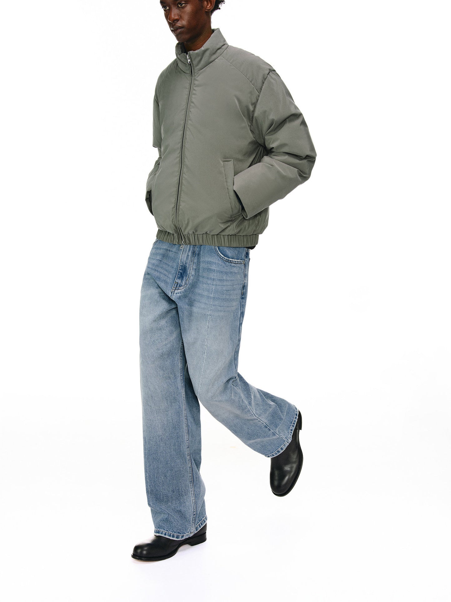 Washed Center Stitch Jeans