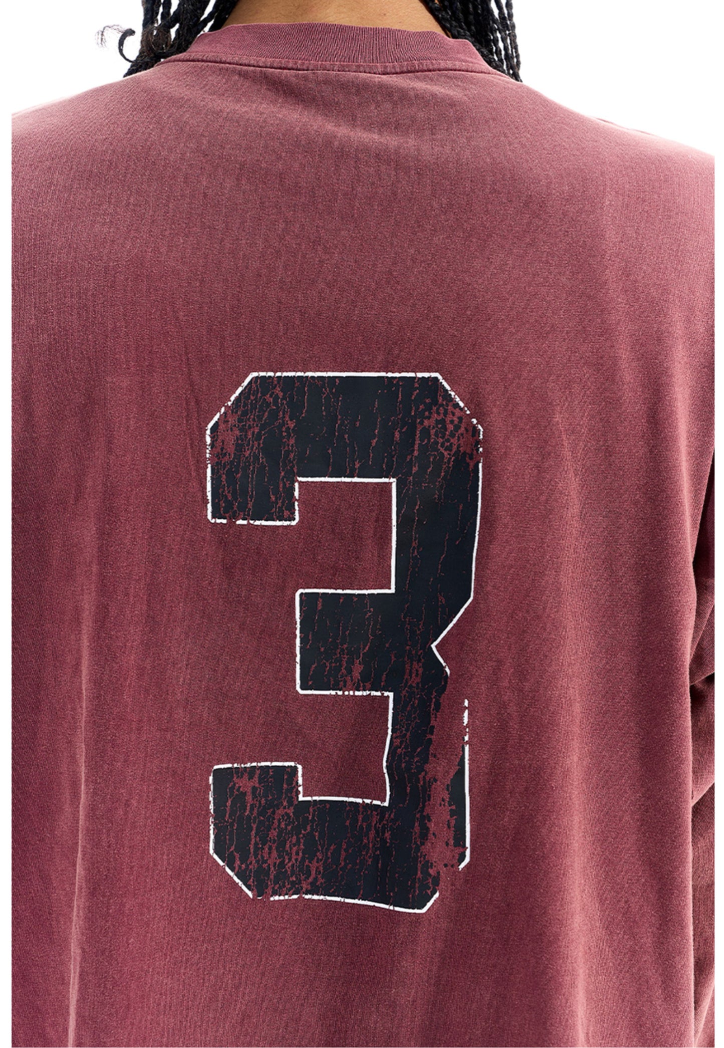 Wash-processed Basic Print T-Shirt