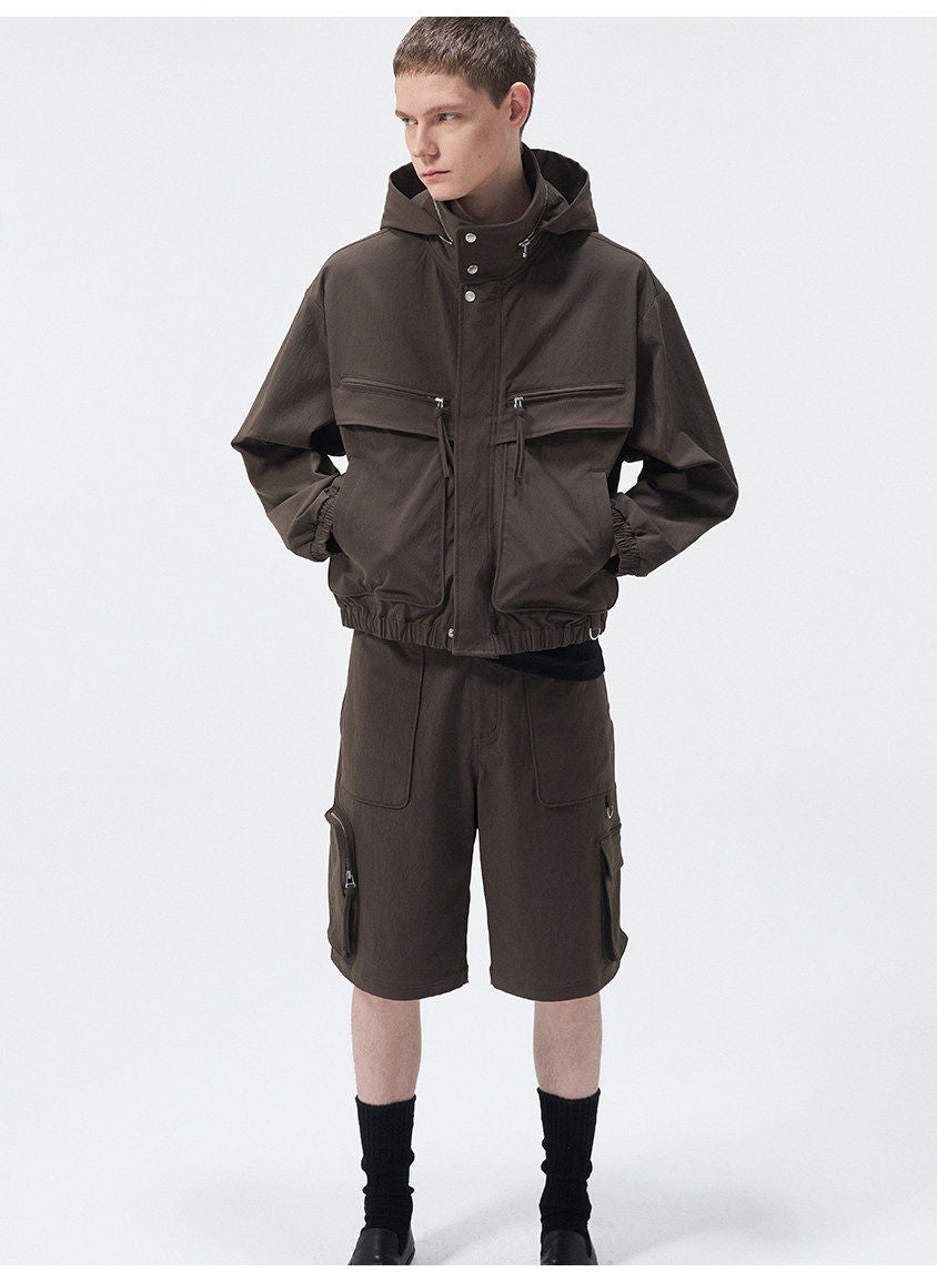Adjustable-Waist Cargo Shorts