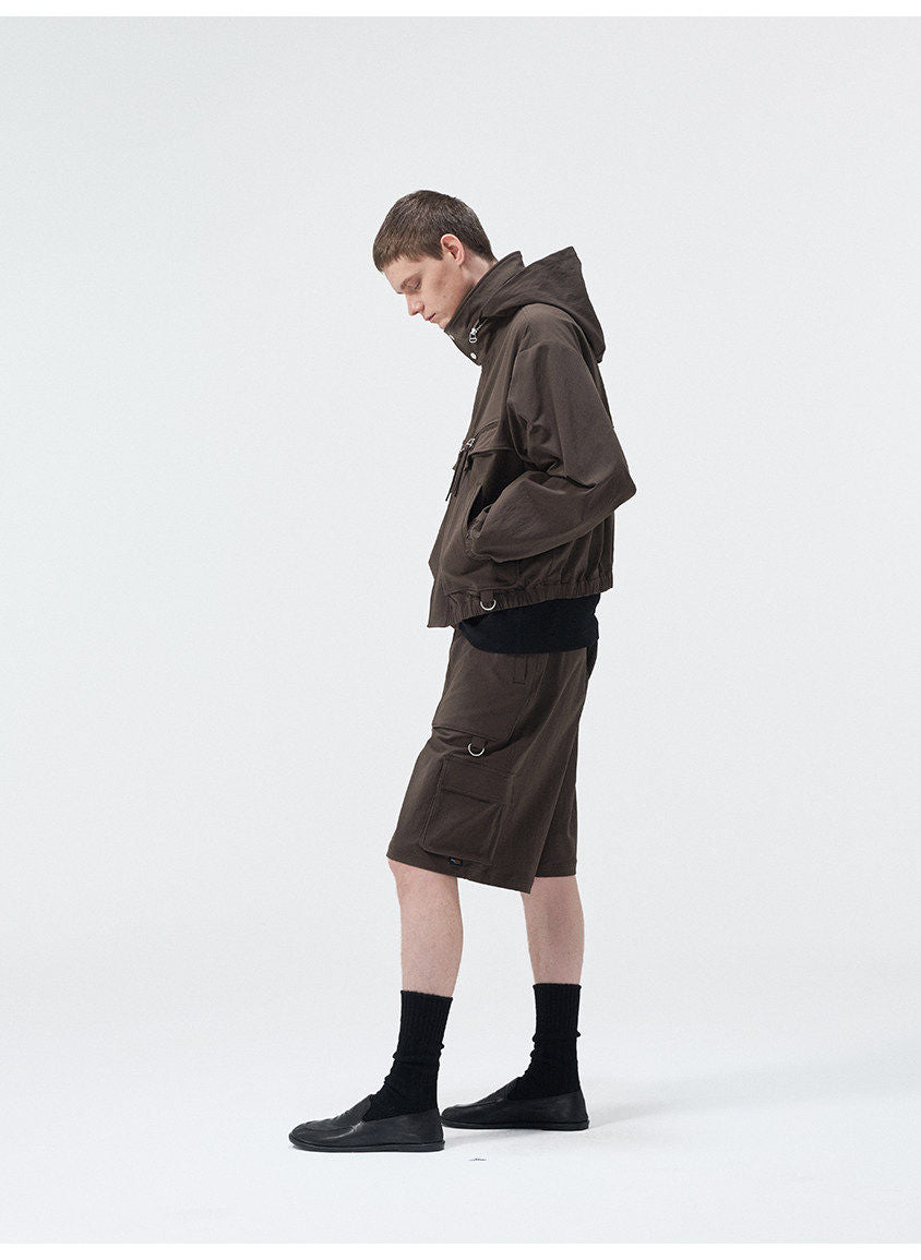 Adjustable-Waist Cargo Shorts