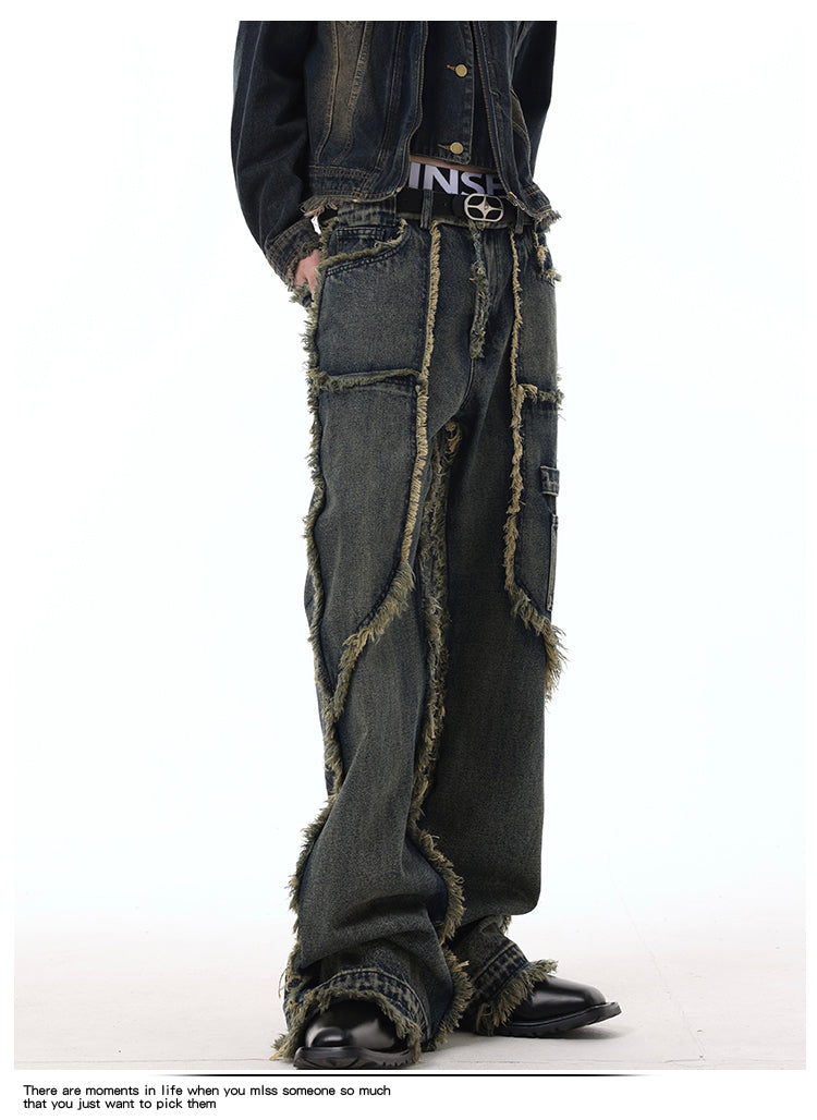 Washed Old Tassel Bootcut Jeans