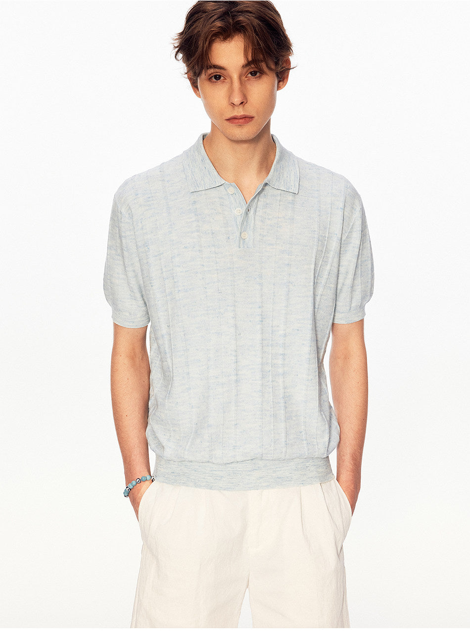 Breathable Knit Polo Shirt