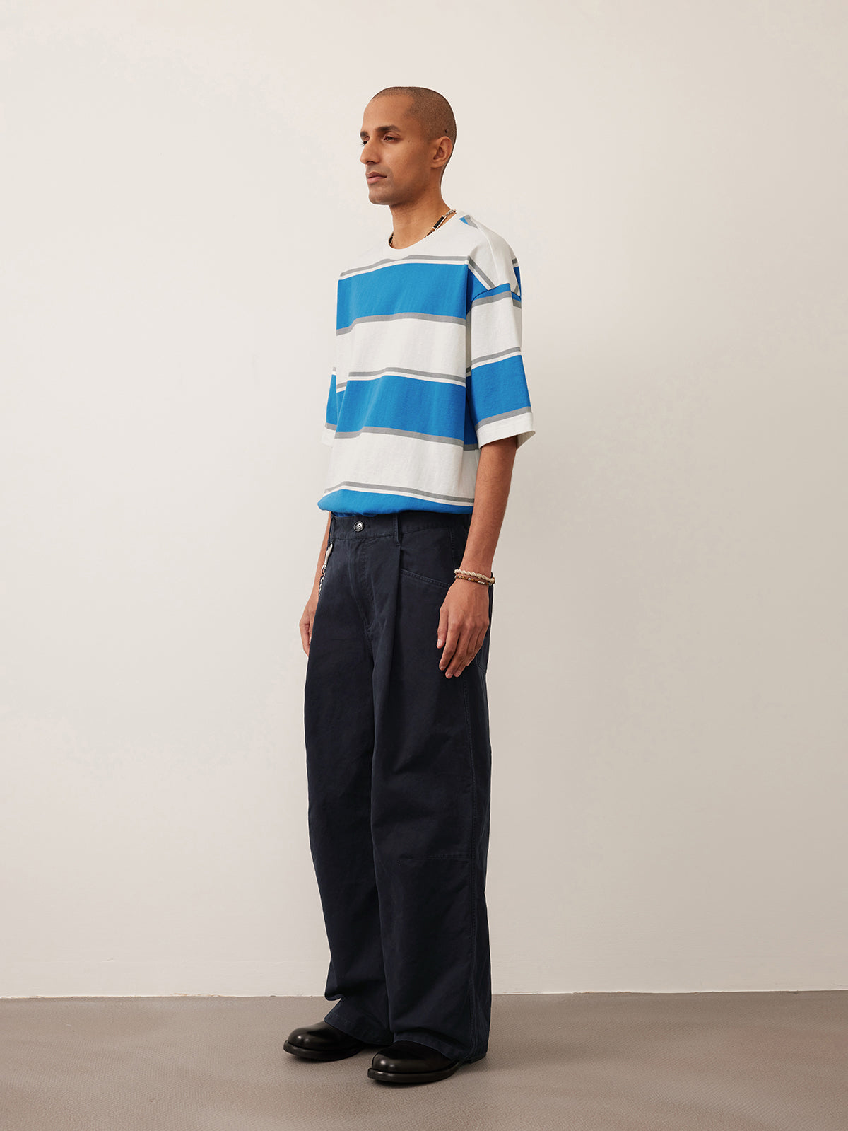 Single Pleated Loose Casual Pants