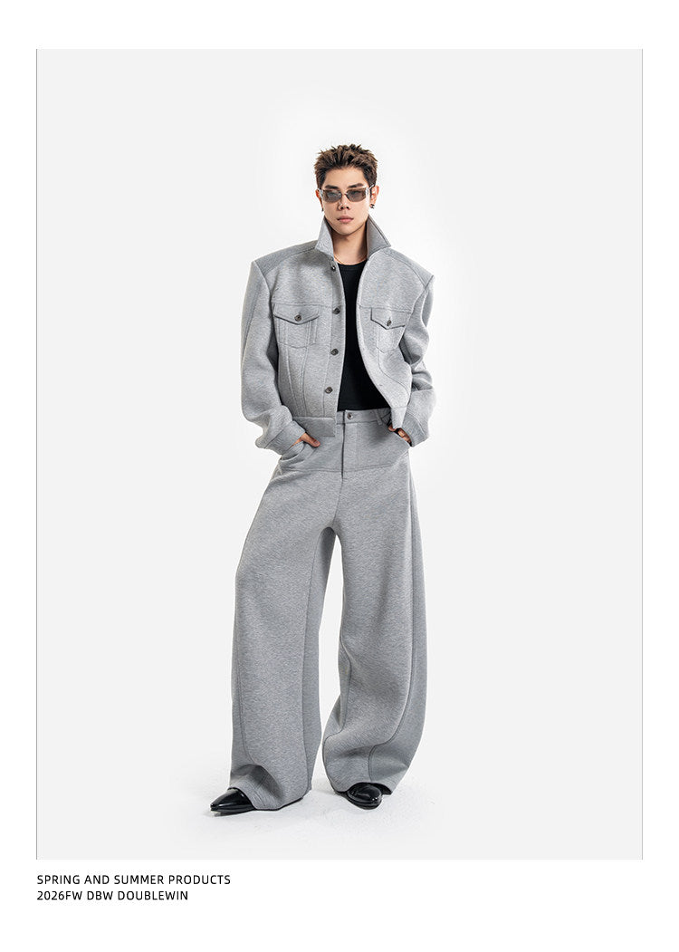Air Layer Short Sweatshirt Jacket Set