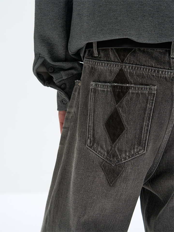 Wash Rib Denim Pants