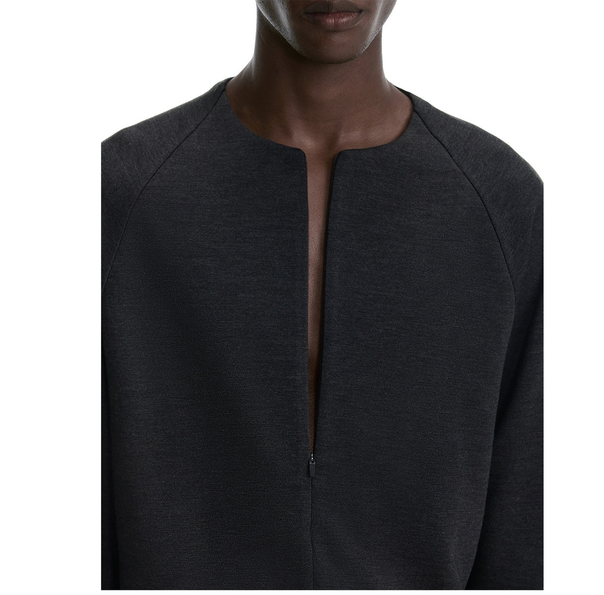 3D Twisted Sweatshirt with Zipper