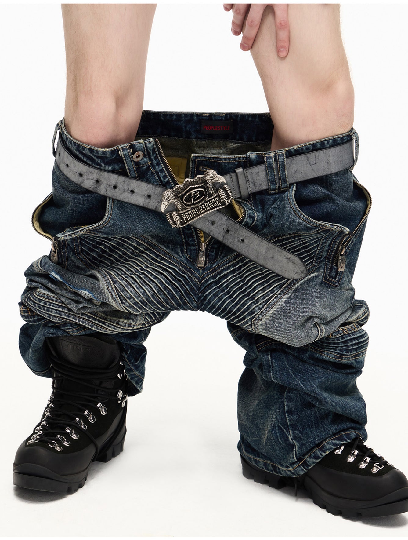 Cowhide Wax-Finished Street-Style Belt