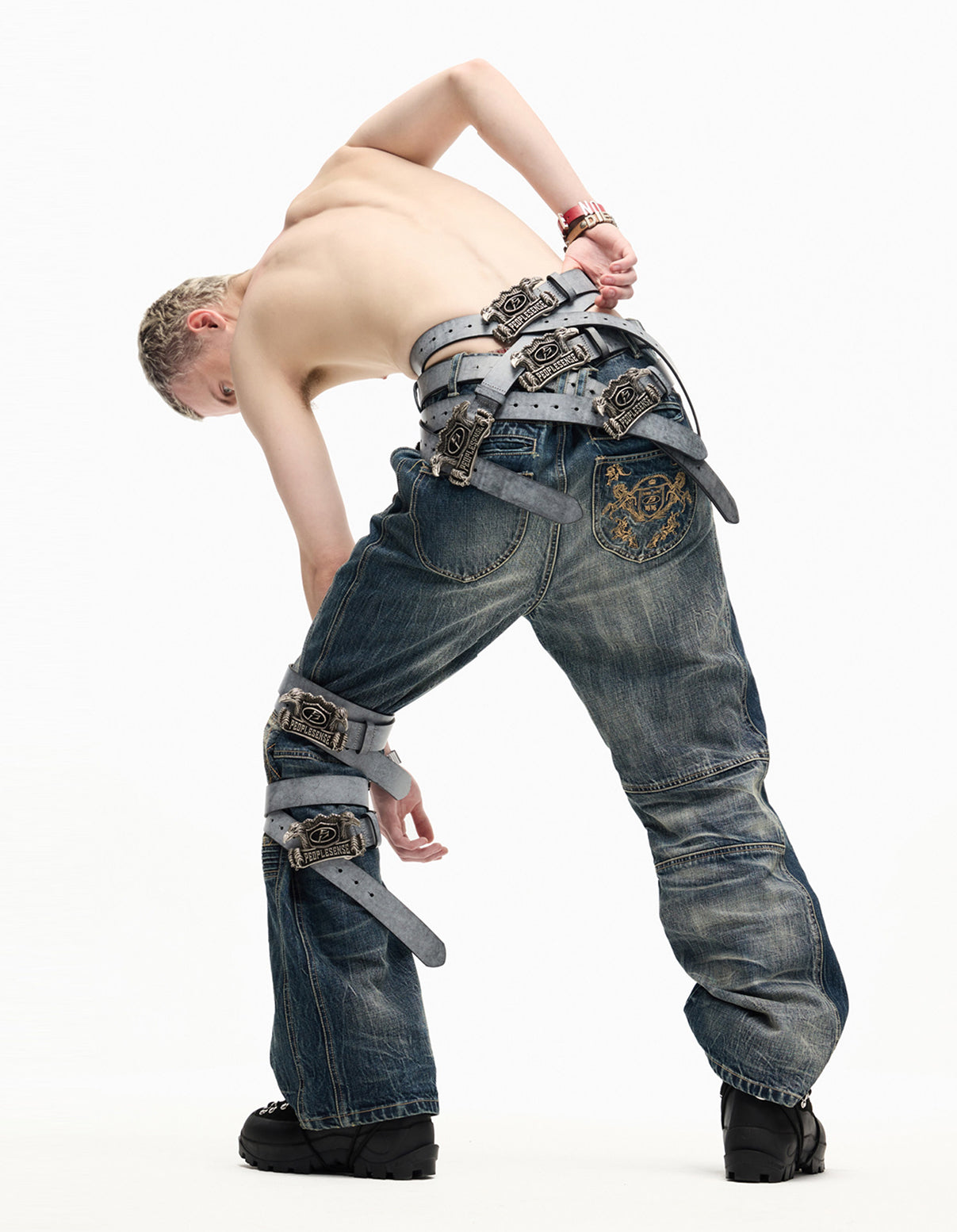 Cowhide Wax-Finished Street-Style Belt