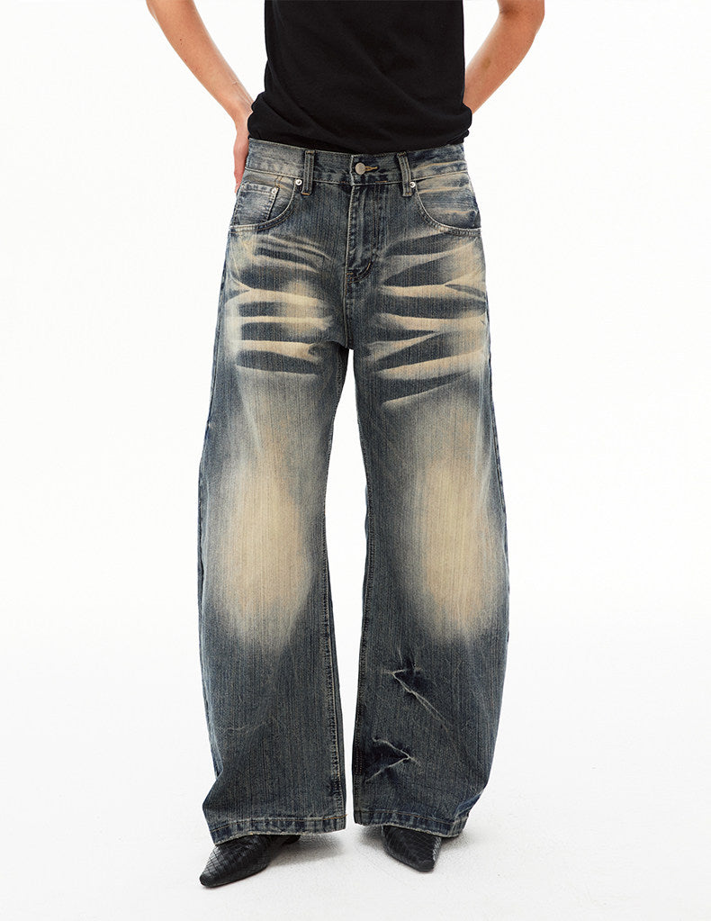Vintage-style Washed Whiskey Jeans