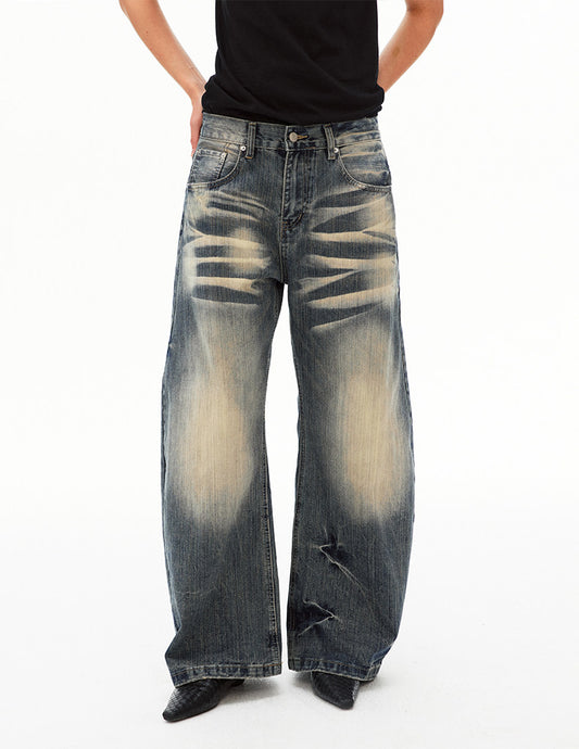 Vintage-style Washed Whiskey Jeans