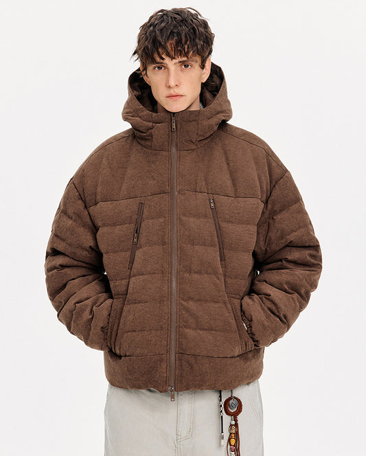 Unisex Minimalist Hooded Down Jacket