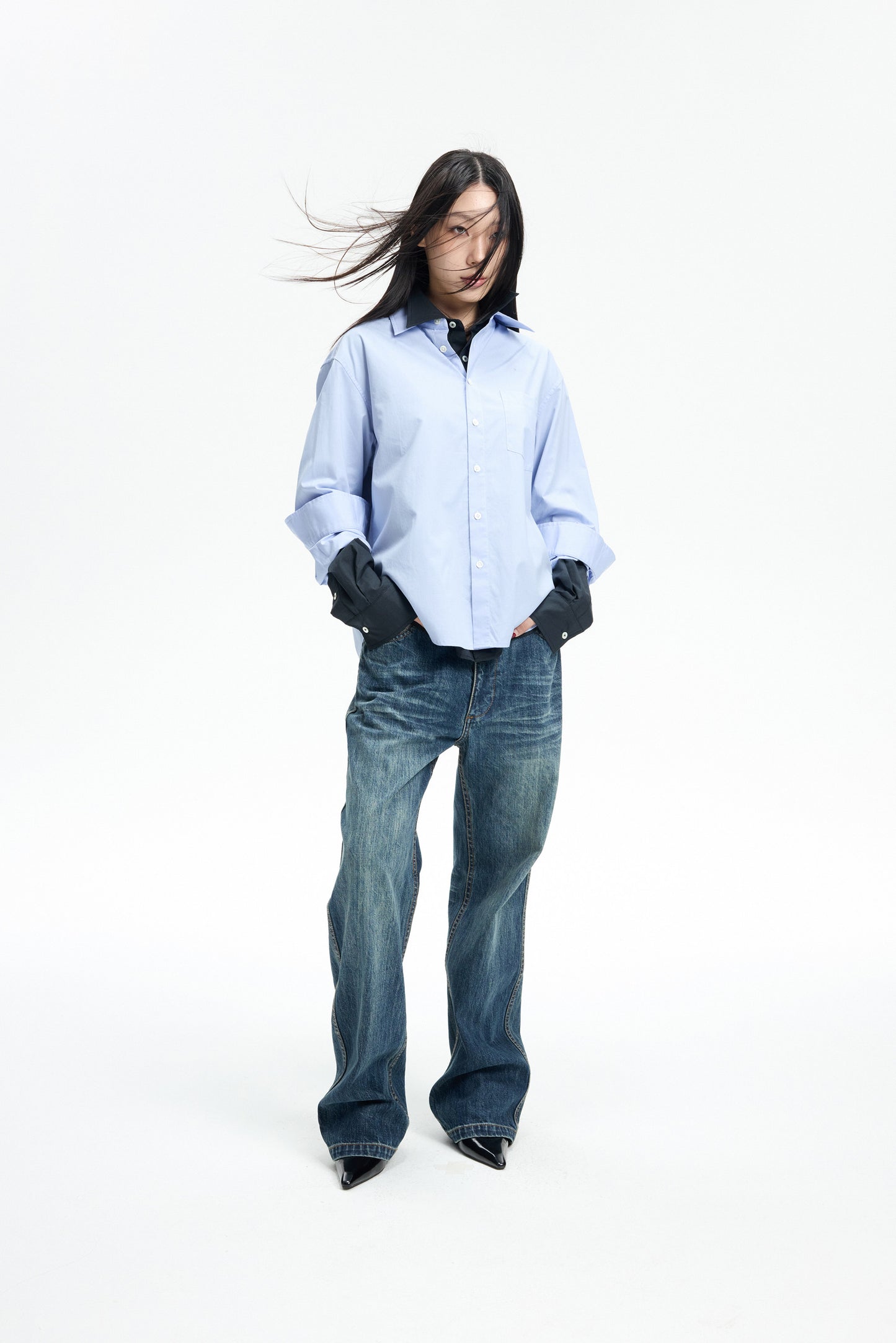 Wash Straight-Leg Jeans