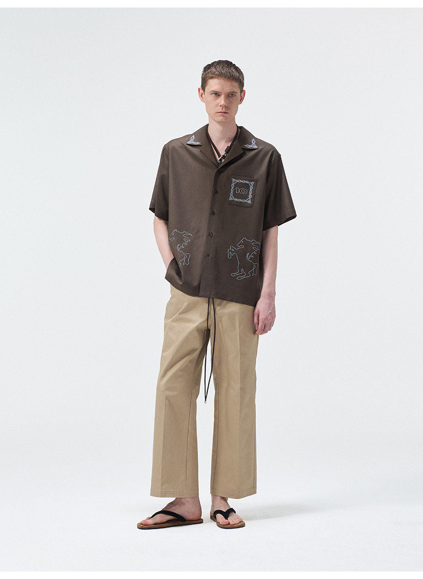 Embroidered Linen Shirt