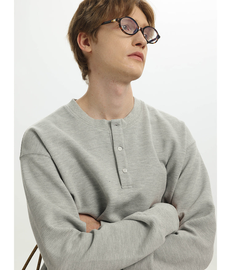 Henry Collar Basic T-Shirt