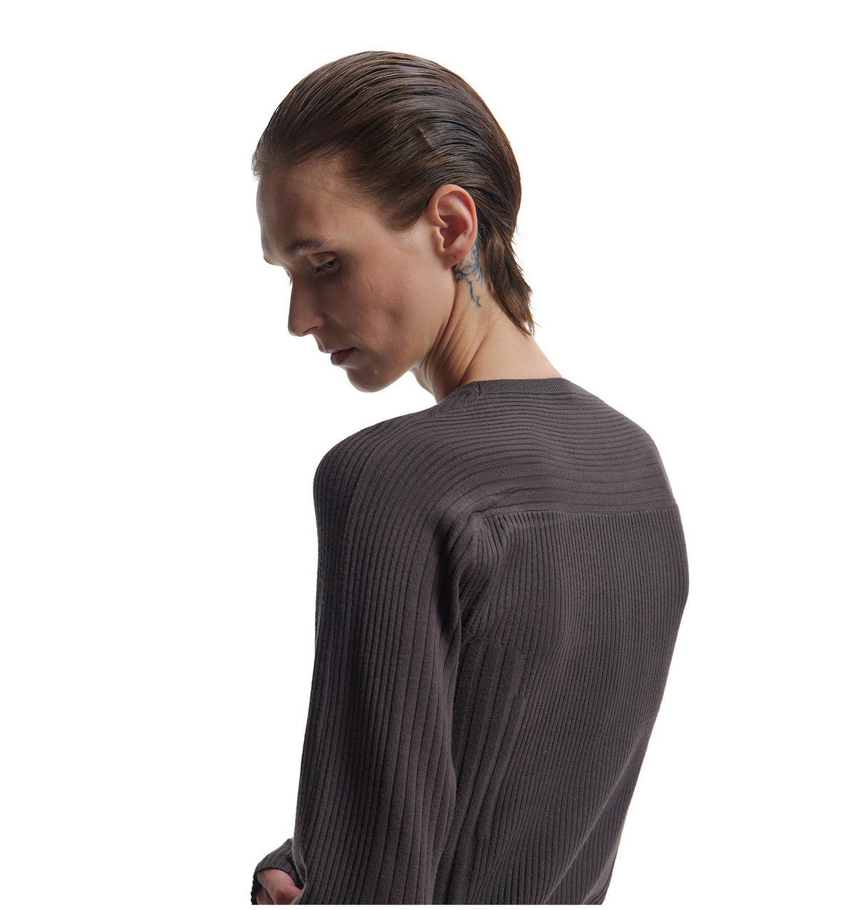 Textured Patchwork Slim-Fit Knit
