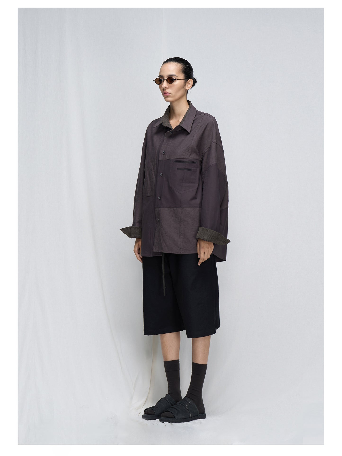 Loose-fitting Patchwork Shirt