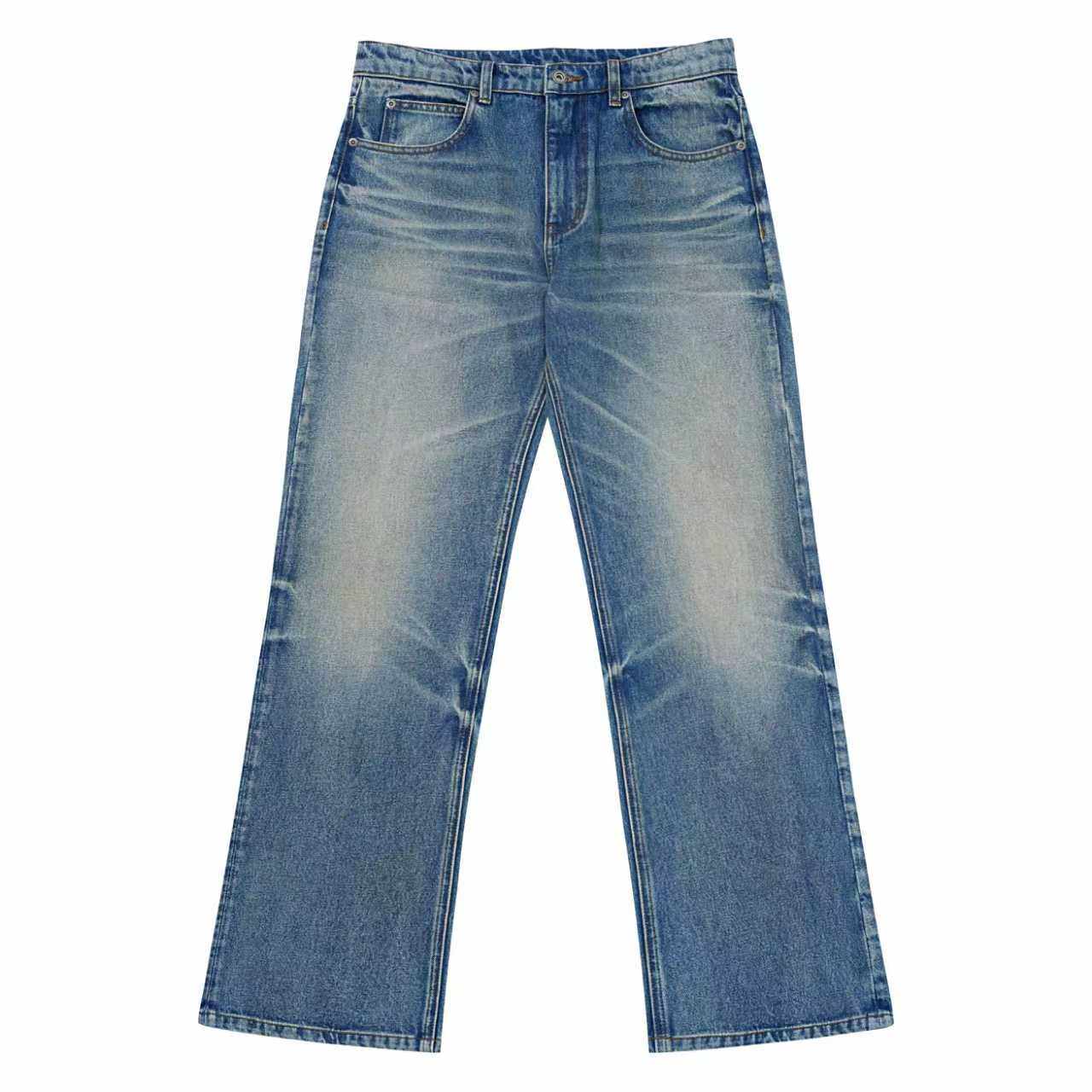 Distressed Patchwork Denim Pants